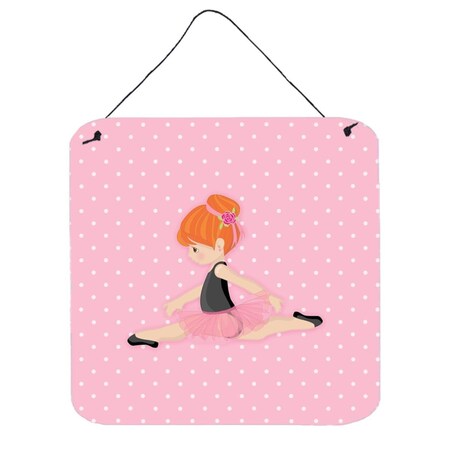 Carolines Treasures Ballerina Red Head Jete Wall or Door Hanging Prints BB5165DS66